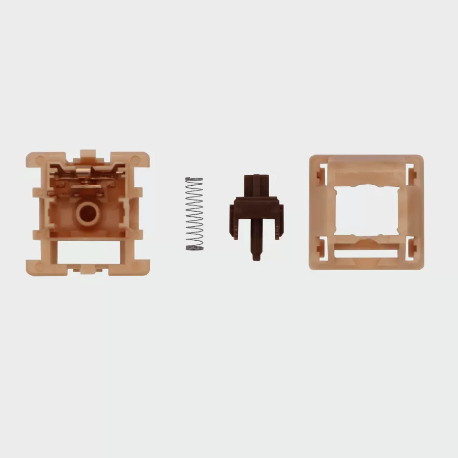 The inside of a chocolate chip mechanical keyboard switch