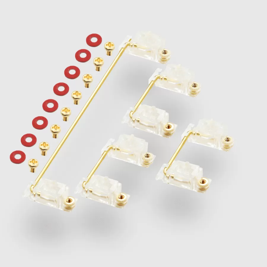 Clear Durock Screw-in Stabilisers 6.25u 3x2u kit