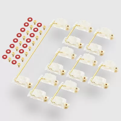 Clear Durock Screw-in Stabilisers 6.25u 7x2u kit