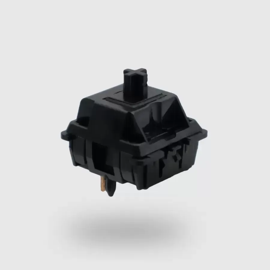 Back and front of a h1 linear mechanical keyboard switch