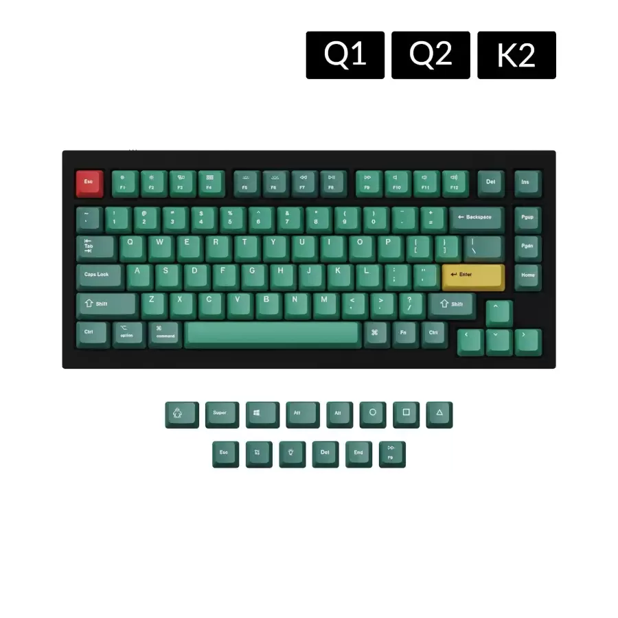 Keychron-Dye-sub-pbt-keycaps-forest-1