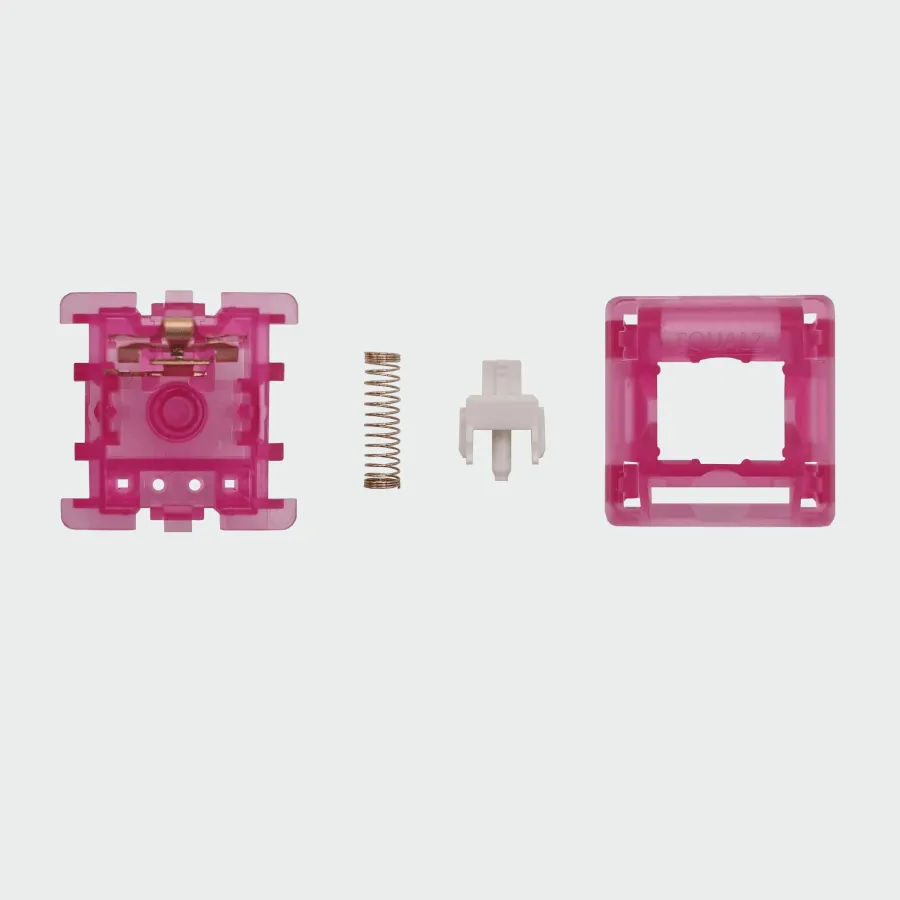 The inside of a C³Equalz dragon fruit mechanical keyboard switch