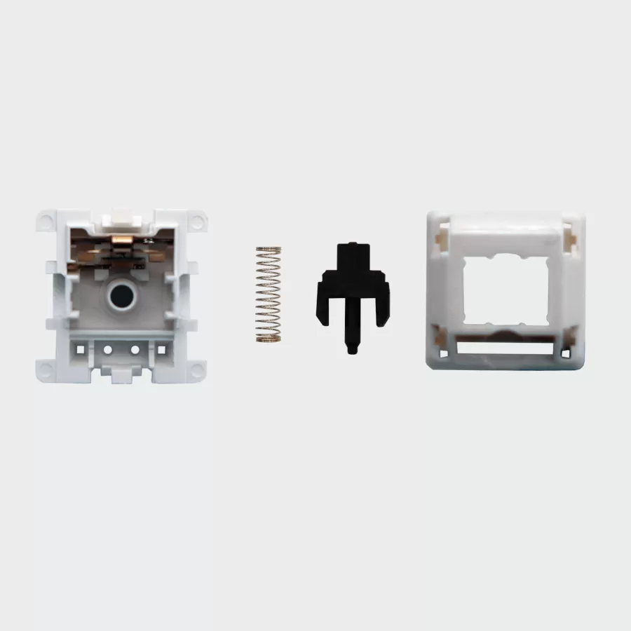 The inside of an Dark Jade mechanical keyboard switch